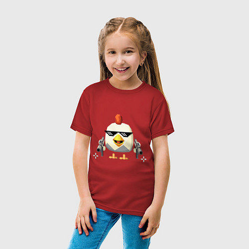 Детская футболка Чикен Ган / Красный – фото 4