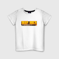 Футболка хлопковая детская Deep Rock Galactic logo, цвет: белый
