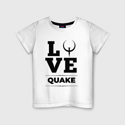 Футболка хлопковая детская Quake love classic, цвет: белый