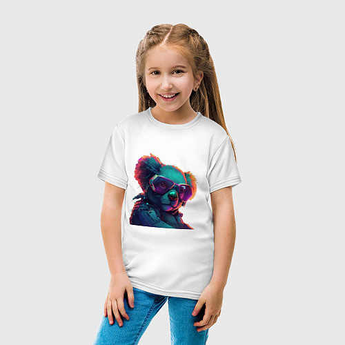 Детская футболка Коала в очках / Белый – фото 4