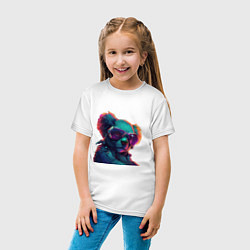 Футболка хлопковая детская Коала в очках, цвет: белый — фото 2