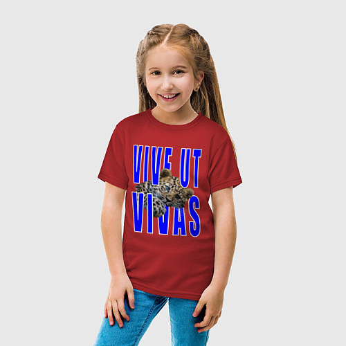 Детская футболка Vive ut vivas / Красный – фото 4