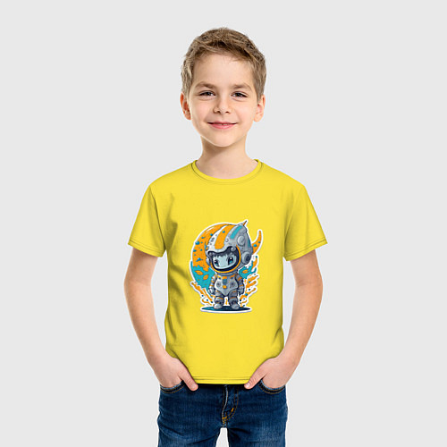 Детская футболка Маленький инопланетянин / Желтый – фото 3