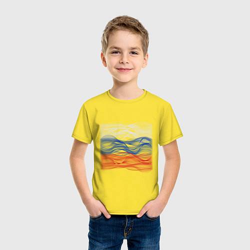 Детская футболка Триколор флаг / Желтый – фото 3