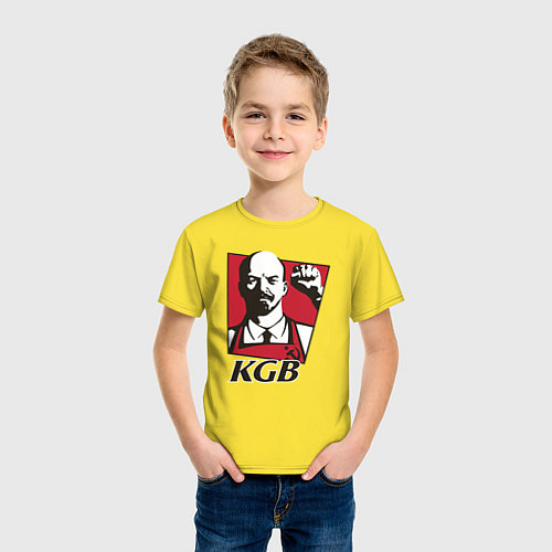 Детская футболка KGB Lenin / Желтый – фото 3