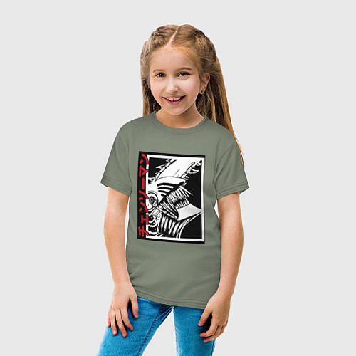 Детская футболка Человек бензопила в движении арт / Авокадо – фото 4