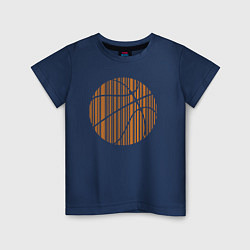 Футболка хлопковая детская Basket ball, цвет: тёмно-синий