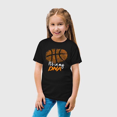 Детская футболка Баскетбольный ДНК / Черный – фото 4