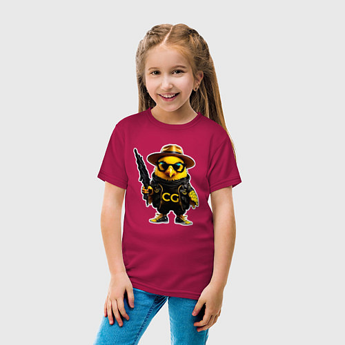 Детская футболка Chicken Gun - Air studio / Маджента – фото 4