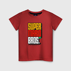 Футболка хлопковая детская Братья Супер Марио The Super Mario Bros, цвет: красный