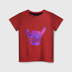 Футболка хлопковая детская Yamaster Gradient, цвет: красный