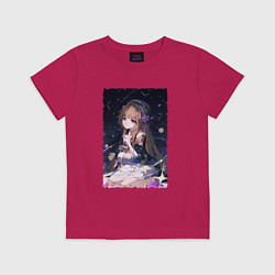 Футболка хлопковая детская Милая Герта, цвет: маджента