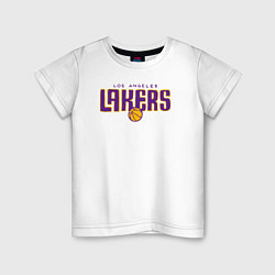 Футболка хлопковая детская Team Lakers, цвет: белый