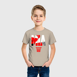 Футболка хлопковая детская Miami buckets, цвет: миндальный — фото 2