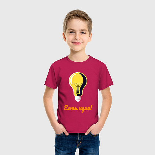 Детская футболка Лампочка идеи / Маджента – фото 3