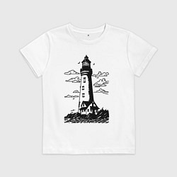 Детская футболка Маяк рисунок