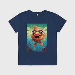 Детская футболка Карп в солнечных очках