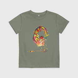Детская футболка Наушники проводные
