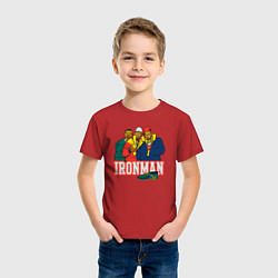 Футболка хлопковая детская Ironman, цвет: красный — фото 2