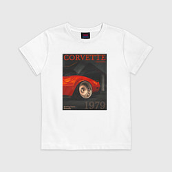 Детская футболка Обложка журнала Chevrolet Corvette C3