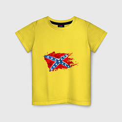 Футболка хлопковая детская Конфедерация брызги, цвет: желтый