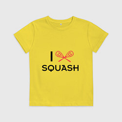 Детская футболка I Love Squash