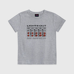 Футболка хлопковая детская Lights out black, цвет: меланж