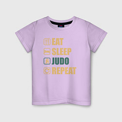 Детская футболка Eat sleep judo