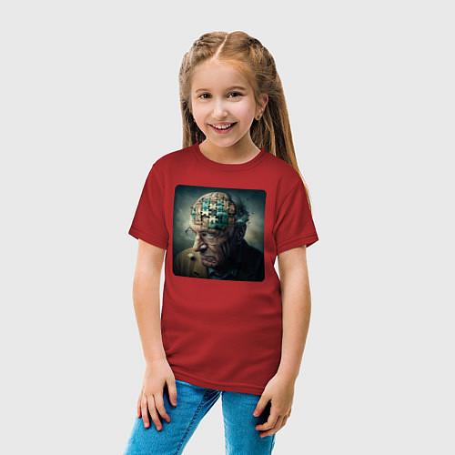 Детская футболка Человеческая головоломка / Красный – фото 4