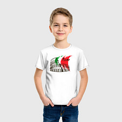 Футболка хлопковая детская Рим Италия, цвет: белый — фото 2