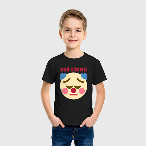 Детская футболка Sad clown / Черный – фото 3