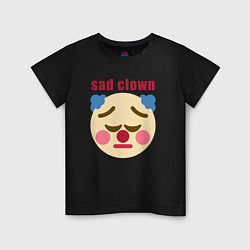 Футболка хлопковая детская Sad clown, цвет: черный