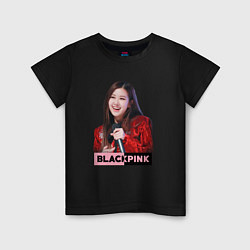 Футболка хлопковая детская Rose Blackpink, цвет: черный