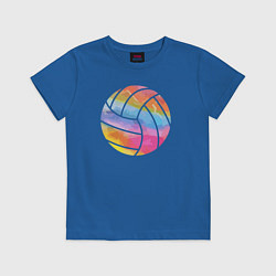 Футболка хлопковая детская Ball color, цвет: синий
