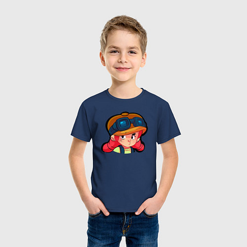 Детская футболка Бравл Старс Джесси / Тёмно-синий – фото 3