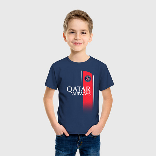 Детская футболка Килиан Мбаппе форма ФК ПСЖ 2324 домашняя / Тёмно-синий – фото 3