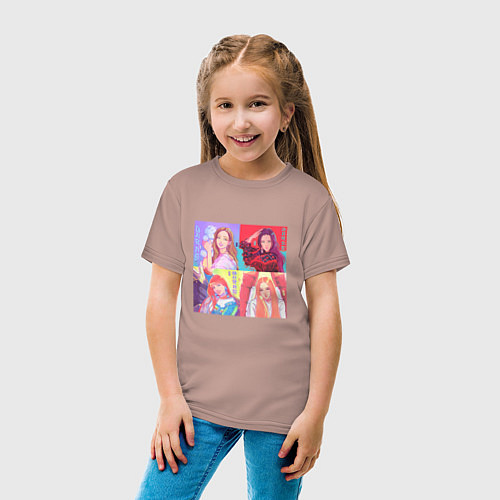 Детская футболка Colorful Black Pink / Пыльно-розовый – фото 4