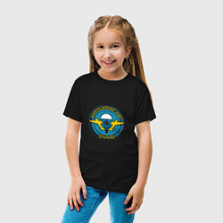 Футболка хлопковая детская ВДВ символ, цвет: черный — фото 2