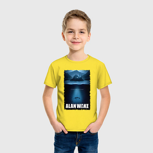 Детская футболка История Алана Вейка / Желтый – фото 3