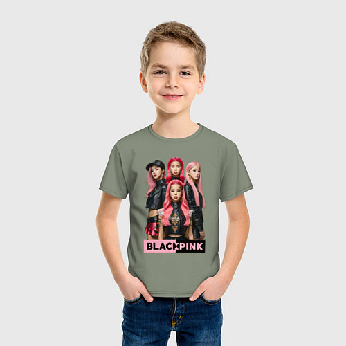 Детская футболка Блэкпинк постер / Авокадо – фото 3