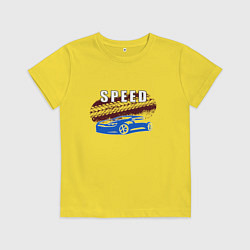 Детская футболка Машина с надписью Скорость