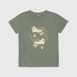 Детская футболка Ретро ролики со смайлом
