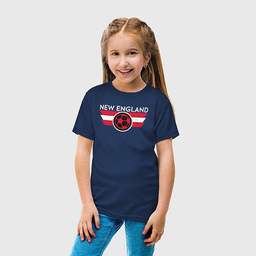 Детская футболка New England / Тёмно-синий – фото 4