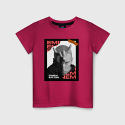 Футболка хлопковая детская Rap god, цвет: маджента