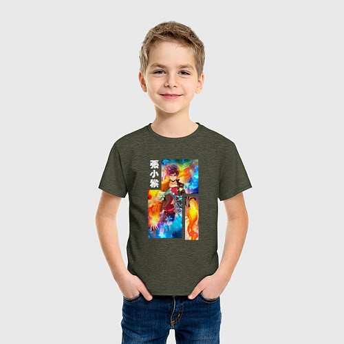Детская футболка Маг на полную ставку / Меланж-хаки – фото 3