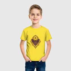 Футболка хлопковая детская Кот сфинкс со звездой трёхглазый, цвет: желтый — фото 2