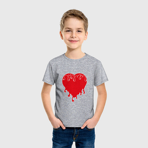Детская футболка Тающее сердце / Меланж – фото 3