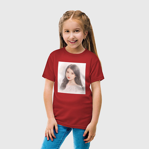 Детская футболка Милая АйЮ - IU / Красный – фото 4