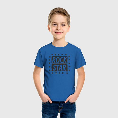 Детская футболка Рок стар / Синий – фото 3