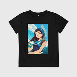 Детская футболка Девочка и океан
